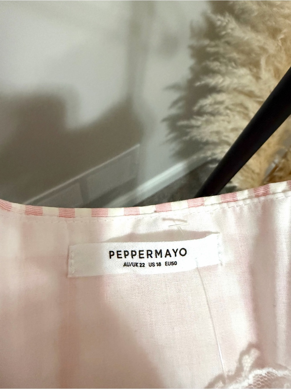 Peppermayo Pink Gingham Mini Dress with Lace - Picture 4 of 4